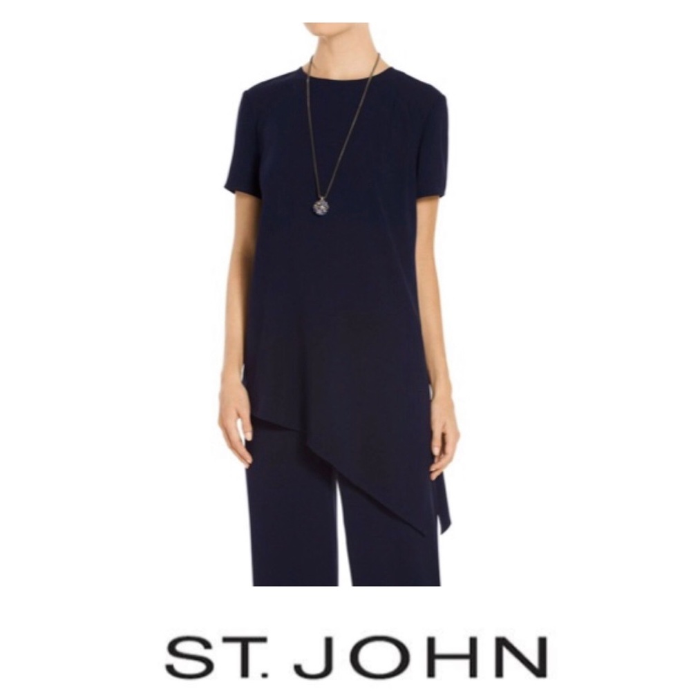 St. John blue Silky pantsuit